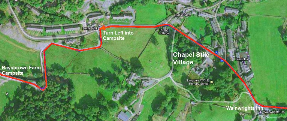 Baysbrown Farm Campsite Map